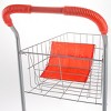 Toy Time Kids' Pretend Play Shopping Cart - Light Gray/Red - 4 of 4