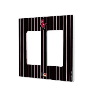 MLB Cooperstown Central Teams Pinstripe Hidden-Screw Light Switch Plate for Double Rocker - 1 of 4