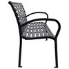 vidaXL Garden Bench Black WPC (Wood Plastic Composite), Steel 116 cm wide - 3 of 4