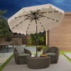 Tangkula 9.3 FT Solar Patio Umbrella w/ 32 LED Lights & Vented Top & Ruffles - 4 of 4