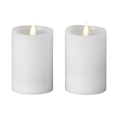 Christmas Classic Motion Flameless Candle 2pc set - (2) 3x5 White