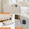 Glider Rocker Chairs for Nursery, Modern Rocking Armchair with Footrest and Side Pocket - 3 of 4