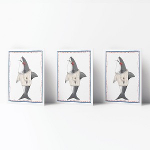Love/Valentine's Greeting Card Pack (3ct) "Sharky Love" by Ramus & Co - 1 of 4