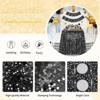 Wikineon Black Sequin Tablecloth Seamless 50x102 Inch Glitter Table Overlays Set of 2 for Rectangle Glitter Birthday Parties Table Linens - 4 of 4