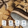 Acekool Washable Tiger Area Rug, Non-Slip Low Pile Botanical Animal Print Carpet for Living Room Bedroom Nursery Office, Soft & Foldable - 2 of 4