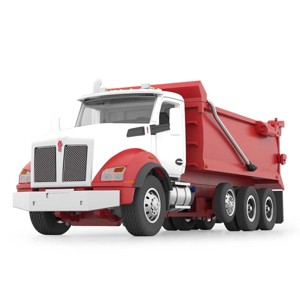 First Gear DCP 1/64 White & Viper Red Kenworth T880 Rogue Dump 60-1415 - 1 of 4