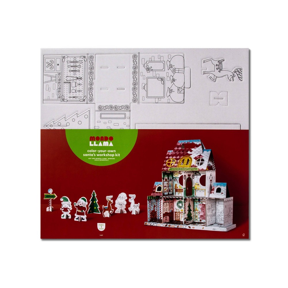 Color-Your-Own Santa's Workshop Kit Small - Mondo Llama