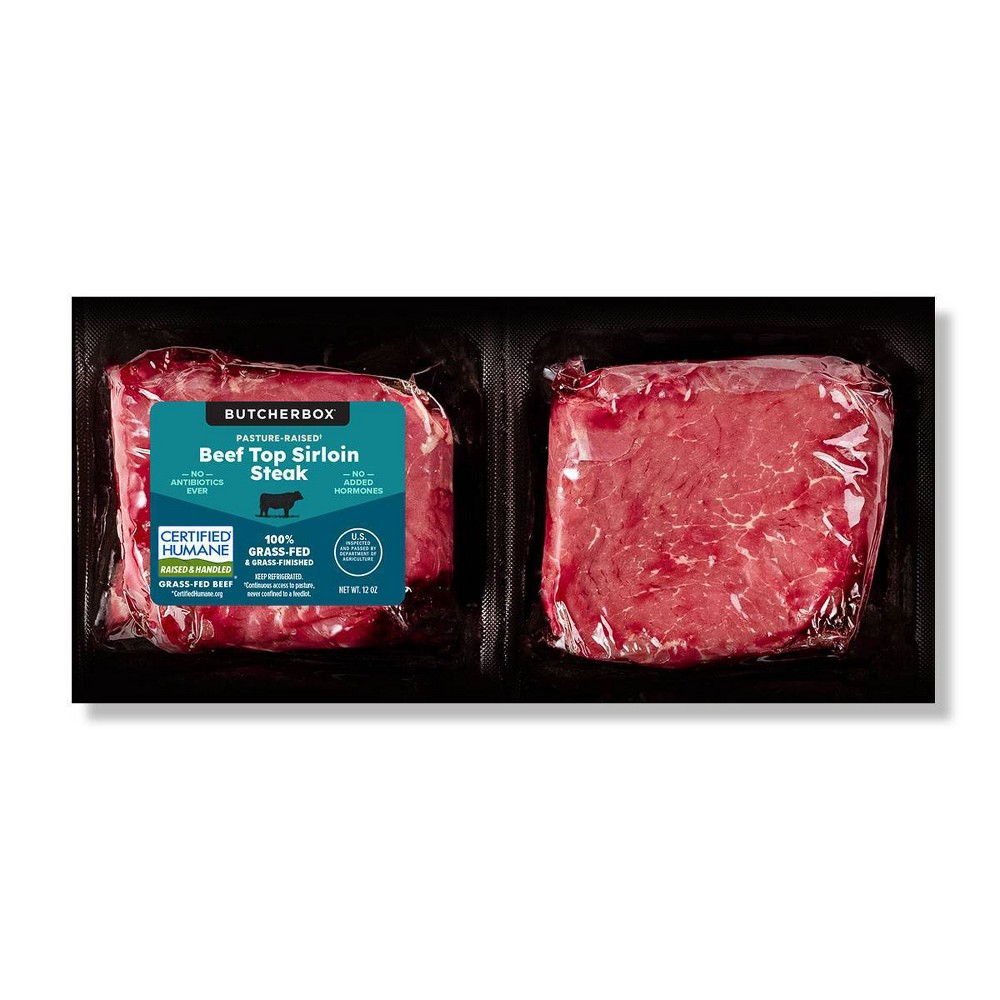 ButcherBox Grass Fed Beef Top Sirloin Steak - 12oz