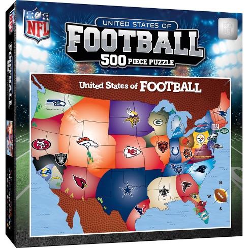 Masterpieces Adult Jigsaw Puzzle - Nfl League Map 500 Pieces : Target