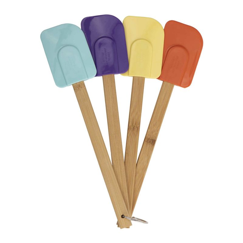 GoodCook Ready 4pk Silicone Spatulas with Bamboo Handles, 1 of 5