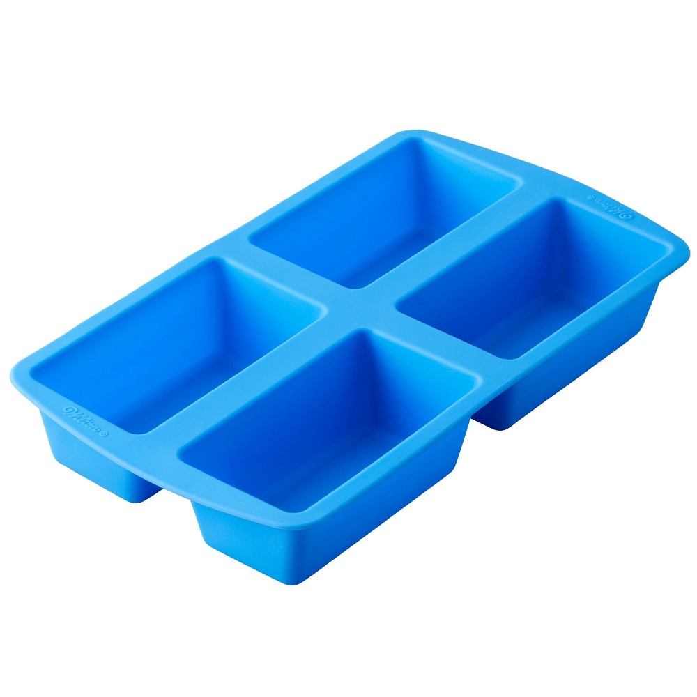 UPC 070896508263 product image for Wilton 4 Cavity Easy Flex Silicone Mini Loaf Pan for Bread, Cakes and Meatloaf | upcitemdb.com