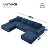 NicBex Modular U Shape Sectional Couch Chenille Upholstered Sofa with Square Arm for Living Room and Apartment - 2 of 4