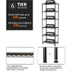 6 Tier Adjustable Storage Shelf Wire Shelving Unit Metal Shelves Standing Closet Bathroom Organizers - 4 of 4