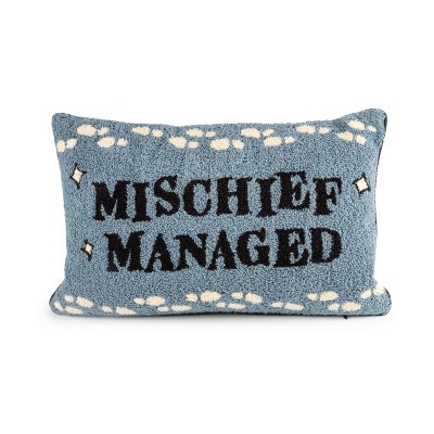 Harry Potter 'Mischief Managed' Throw Pillow Blue
