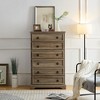 Modern 6 Drawer Dresser, Dressers for Bedroom, Tall Chest of Drawers Closet Organizers & Storage Clothes - Easy Pull Handle - 2 of 4