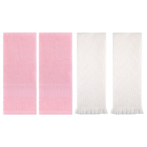 REGALWOVEN 4 Pcs Solid Cotton Soft Absorbent Waffle Hand Towel 13" x 29" - 1 of 4