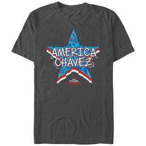Men's Marvel Doctor Strange in the Multiverse of Madness America Chavez Logo T-Shirt - 1 of 4