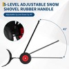 GustoWave Heavy Duty Snow Shovel, Large Snow Pusher Shovel with Wheels and Adjustable Handle for Doorway, Sidewalk, Deck, Black - 4 of 4