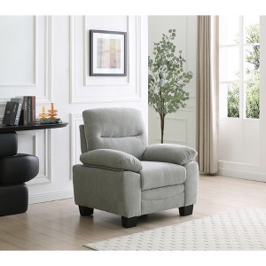 Chenille Upholstered Chair with Removable Back, Pillow-Top Arm Cushions and Foam-Encased Coil Spring Seating - 1 of 4
