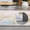 Coolmee Washable Area Rugs for Living Room, Abstract Geometric Print Rug Non-Slip Stain Resistant Low Pile Floor Carpet for Bedroom - 4 of 4