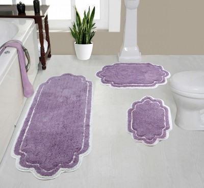 Allure Collection Cotton Tufted Bath Rug Set Set of 3 - Home Weavers