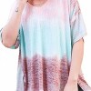 Women's Cotton Blend Tie Dye V Neck Distressed Casual Top - And The Why M - 4 of 4
