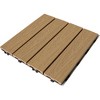 Wood Plastic Composite Patio Deck Tiles,DIY Interlocking Decking Tiles, Indoor Outdoor (11 pack, 12" x 12") - 3 of 4