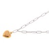 Anna-Kaci Two-Tone Circle and Cross Pendant Necklace with Snake Chain - 2 of 4