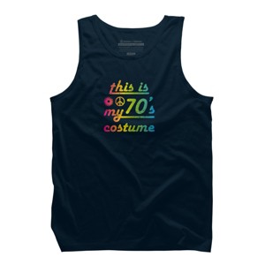 Men's Design By Humans This Is My 70s Costume Funny 70s Show Halloween 1970s Gifts 70s By dogsandhugs Tank Top - 1 of 3