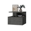 GlasFlength Nightstands Modern Nightstand Bedroom Nightstand Elegant Bedside Table with Drawer for Living Room, Gray, 14.01"*13.2"*11.61" - 4 of 4