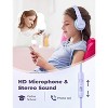 iClever Kids Headphones for School Travel, Safe Volume Limited, HD Mic Stereo Sound Over-Ear Girls Boys Headphones for Kid - 2 of 4