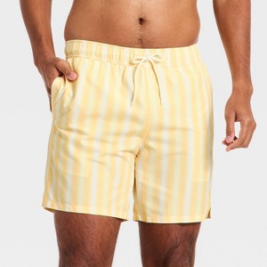 Men's 7'' Patterned Swim Trunks - Goodfellow & Co™ - 1 of 3