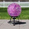 Northlight Iridescent Mosaic Outdoor Garden Gazing Ball - 10" - Purple, Pink and White - 2 of 4