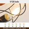 Sofucor 20" Caged Ceiling Fans With Lights and Remote Reversible DC Motor Black - 3 of 4