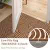 8'x10' Washable Rug Area Rugs for Living Room, Abstract Rug for Bedroom, Soft Rainbow Non Slip Throw Rugs camel - 4 of 4