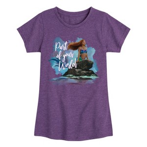 Girls' - Disney - Part Of Your World Fitted Short Sleeve Graphic T-Shirt - 1 of 4