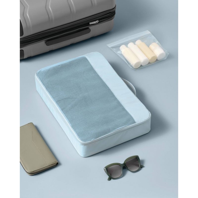 Extra Large Packing Cube &#38; Clear Pouch Set Muddy Aqua - Open Story&#8482;, 3 of 6