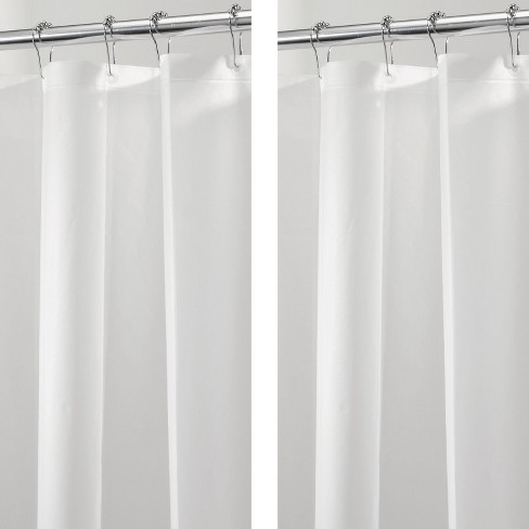 Mdesign Wide Peva Shower Curtain Liner, Vinyl Bathroom Window Curtain In Frost