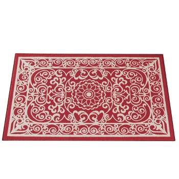 Collections Etc Scroll Printed Rug