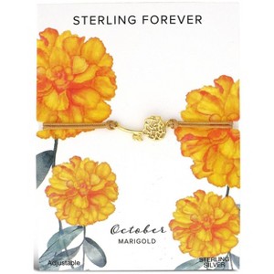 SHINE by Sterling Forever Sterling Silver Birth Flower Bolo Bracelet - 1 of 2