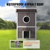 VEVOR Outdoor Cat House Weatherproof, Feral Cat Shelter for Multiple Cats, 2-story Large Outdoor Wooden Cat House with Doors, 23"L x 26"W x 36"H - 4 of 4