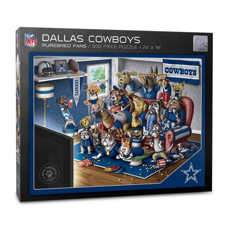NFL Dallas Cowboys Purebred Fans &#39;A Real Nailbiter&#39; Puzzle - 500pc, 1 of 4