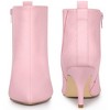 Perphy Women's Back Plaid Side Zip Pointed Toe Stiletto Heel Ankle Boots - 2 of 4