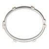 Chisel Stainless Steel Polished Yellow IP-plated Preciosa Crystal Hinged Bangle - 2 of 4