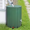 NAYSAYE Rain Barrel 132 Gallon Green PVC Foldable Water Collection Container with Spigot for Garden Use, Green, 29.53"*29.53"*39.37" - 2 of 4
