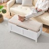 39.4Inch Storage Bench,Wooden Chest Storage Box with 2 Safety Hinges and Flip-Top, Large Trunk for Living Room, Bedroom, Easy Assembly - 4 of 4