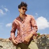 Campus Sutra Men Men's Sienna Brown Animal Print Shirt - 2 of 3