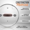 NutriChef 1.5 Quart Tempered Glass Cooking Pot Lid - Stainless Rim - Dishwasher Safe - 3 of 4