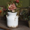 Ceramic Rustic Farmhouse Vase, Distressed Decorative Flower Vase for Home Decor, White Boho Vase for, Office Decor Centerpiece Table Decorations - 4 of 4