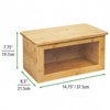 mDesign Bamboo Kitchen Countertop Bread Box, Clear Window, Lid - Natural Wood - image 3 of 4